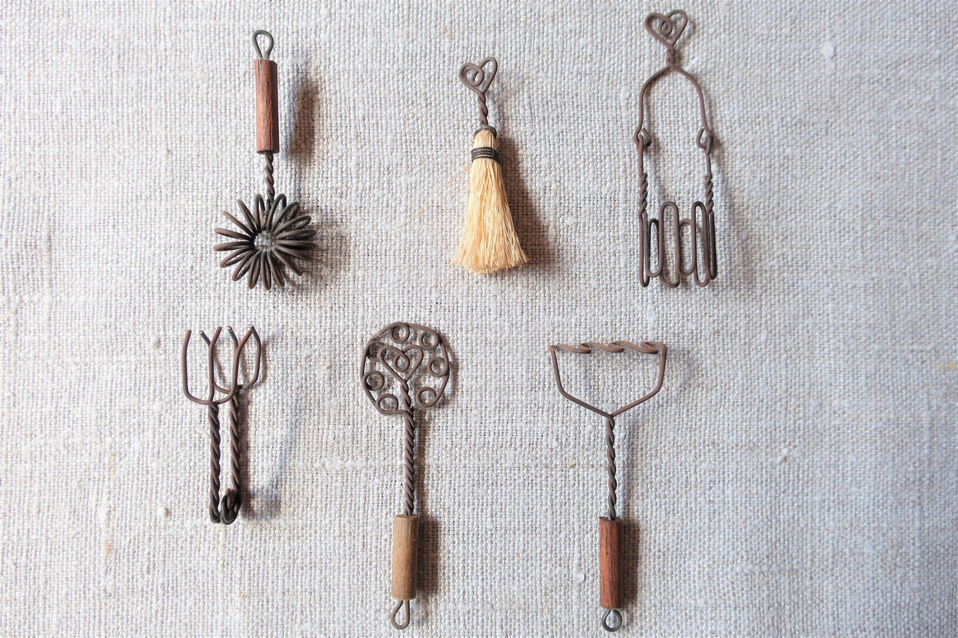 ワイヤークラフトキッチン用品ミニチュア